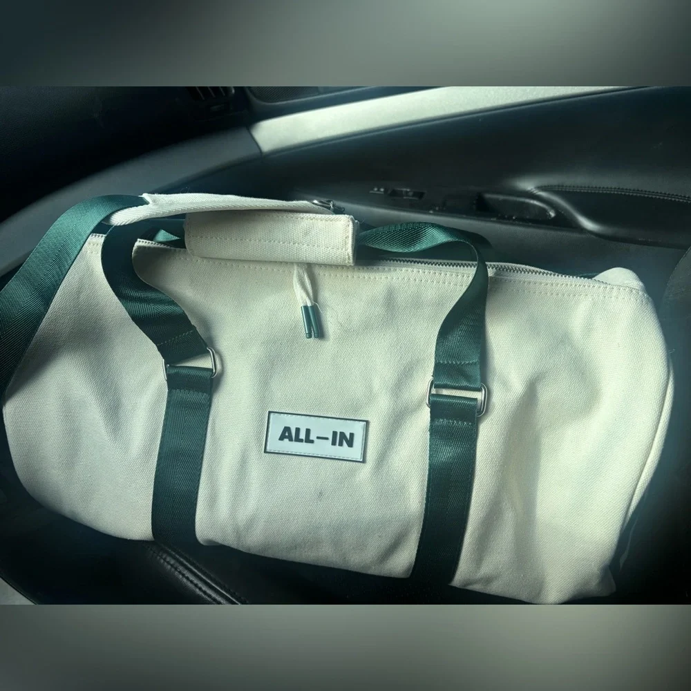 All in Gym bag green and cream All In Summit 2025 Duffel Bag 1 of 3,000